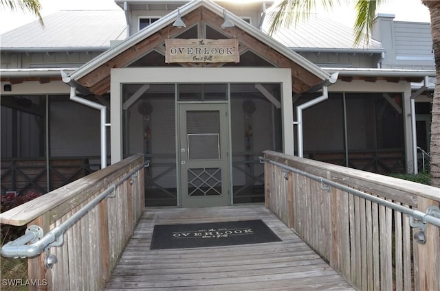 view of doorway to property