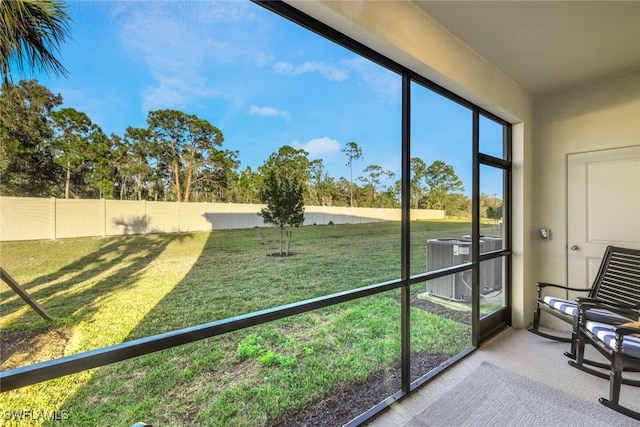 view of sunroom / solarium