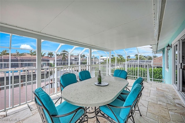 view of sunroom