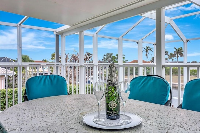 sunroom with a healthy amount of sunlight