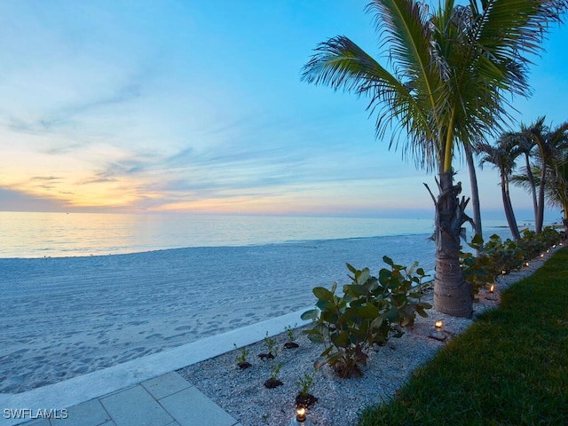 property view of water with a view of the beach