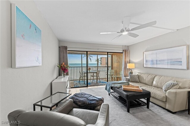 25850 Hickory Blvd Unit A-104, Bonita Springs, FL 34134 - living room with ceiling fan