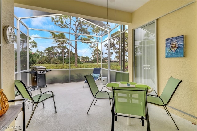 view of sunroom