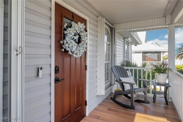 exterior space featuring covered porch