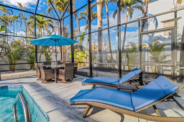 view of sunroom / solarium