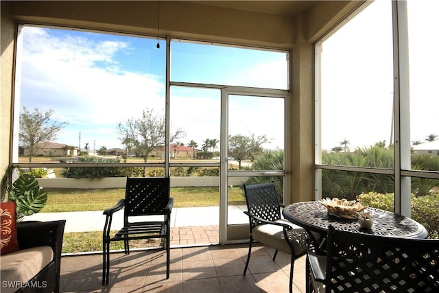 view of sunroom