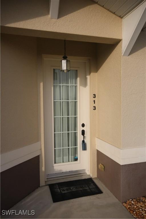 view of doorway to property