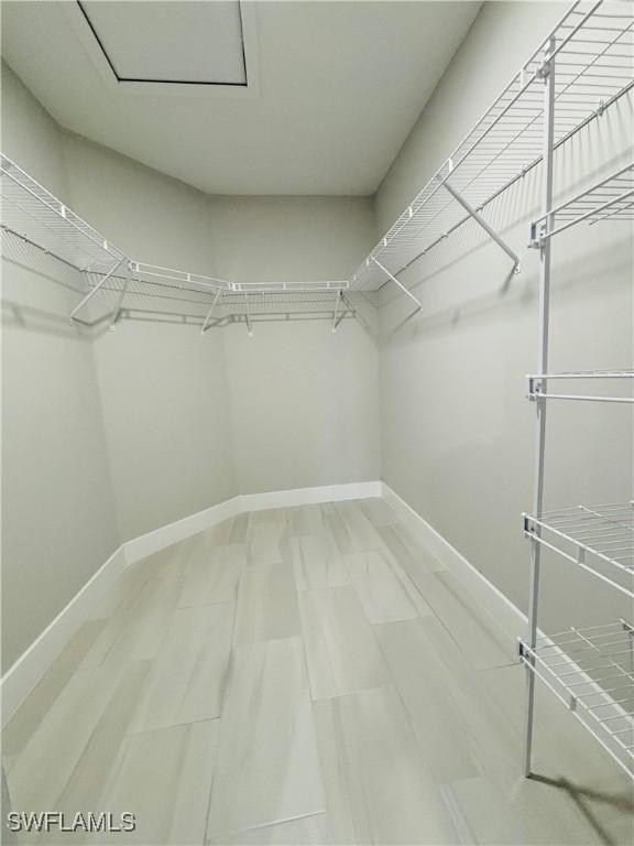 view of walk in closet