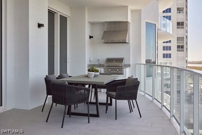 balcony with grilling area