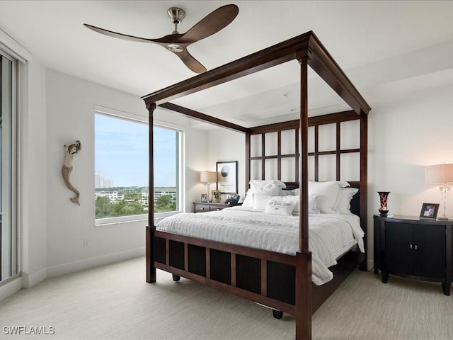 bedroom with ceiling fan