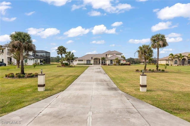 view of front of property with a front yard