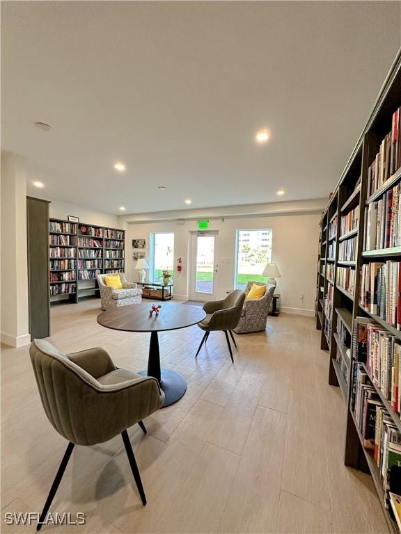 25740 Hickory Blvd Unit 142, Bonita Springs, FL 34134 - playroom with baseboards, a wealth of natural light, and recessed lighting