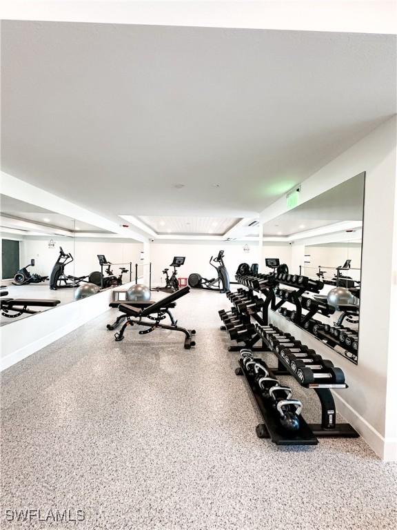 25740 Hickory Blvd Unit 142, Bonita Springs, FL 34134 - gym with baseboards