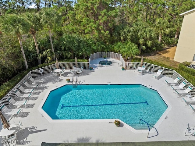 view of pool with a patio