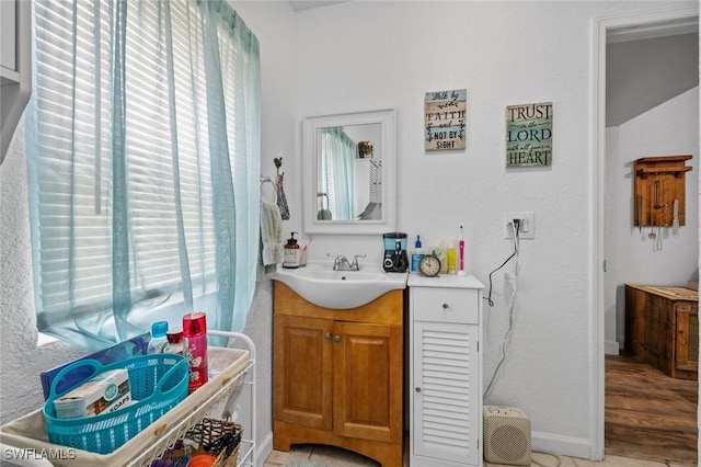 bathroom with vanity