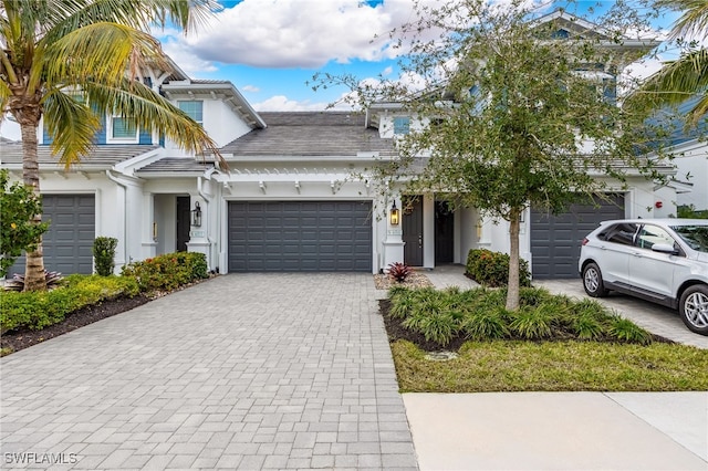 view of front of home featuring a garage