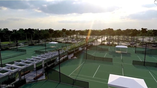 view of tennis court