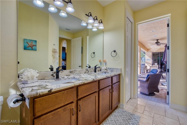 bathroom featuring vanity