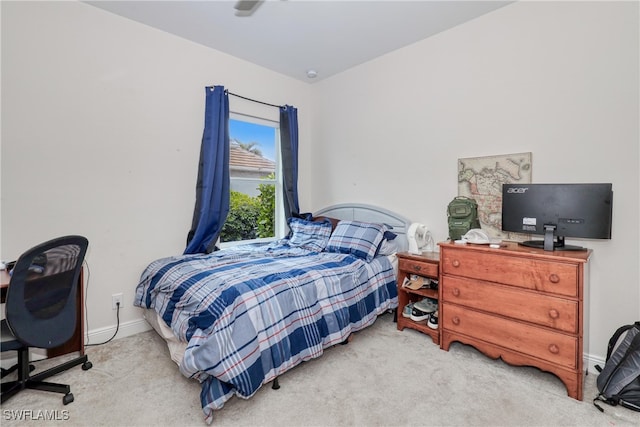 view of carpeted bedroom