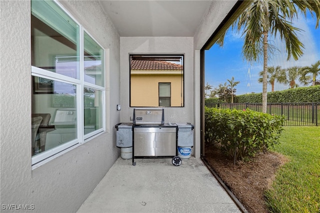 exterior space with grilling area