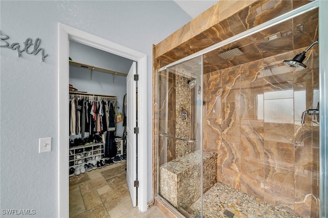 bathroom with walk in shower