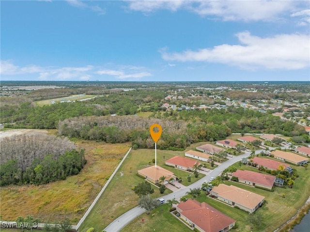 bird's eye view with a residential view