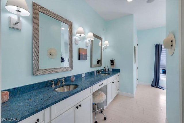 bathroom with vanity