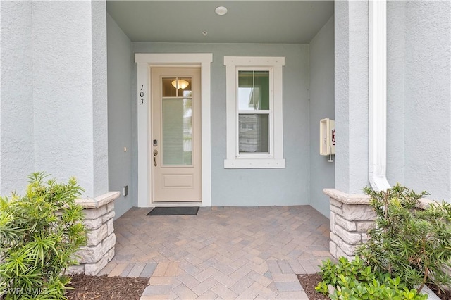 view of doorway to property