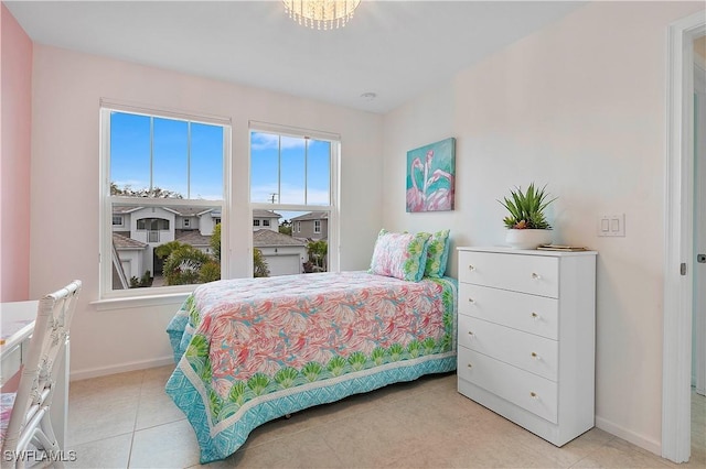 view of tiled bedroom