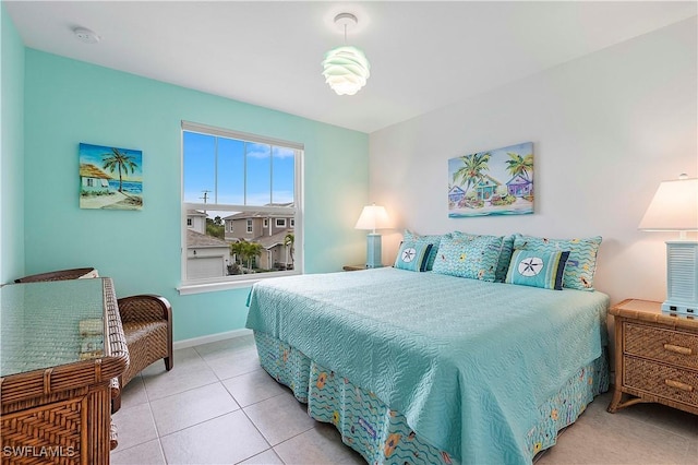 view of tiled bedroom