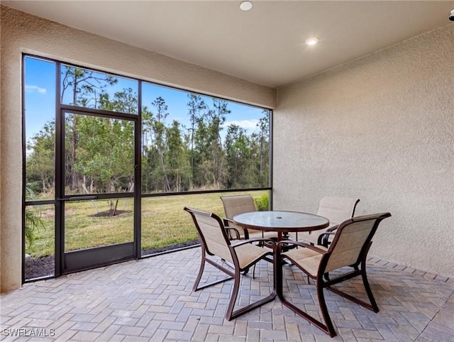 view of sunroom