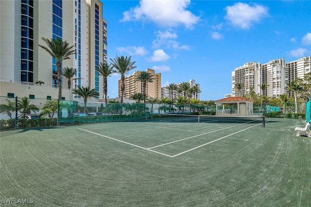 view of tennis court