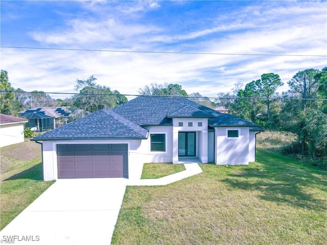 view of front of property featuring a front yard