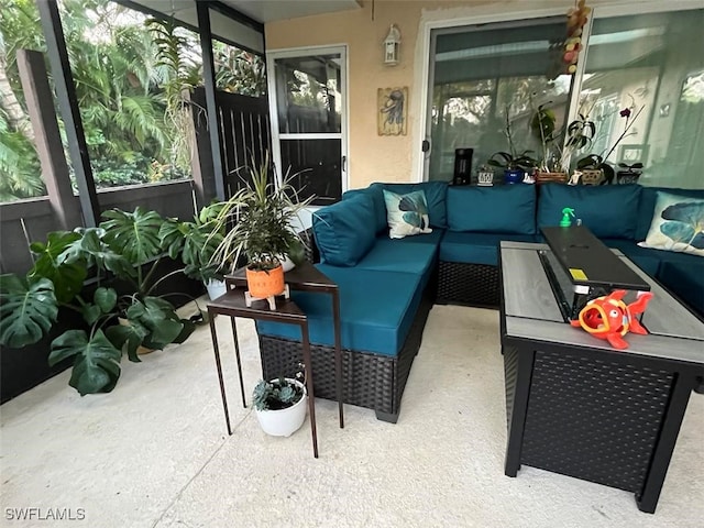 view of sunroom