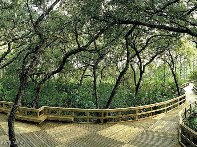 view of community featuring a deck