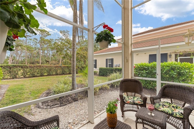 view of sunroom / solarium