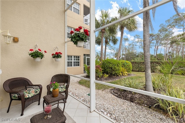 view of sunroom