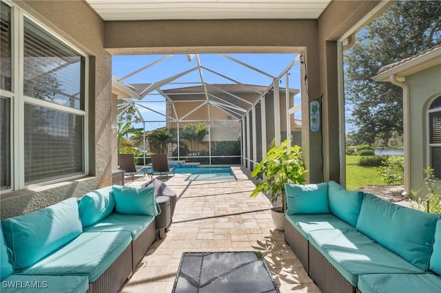 sunroom with plenty of natural light