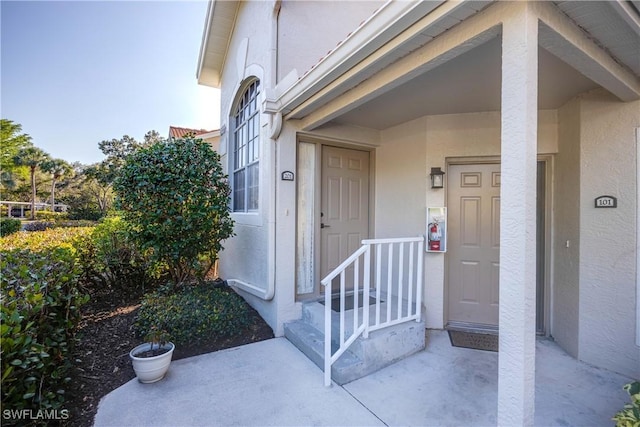 view of doorway to property