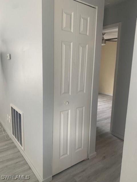 interior space featuring light wood-type flooring