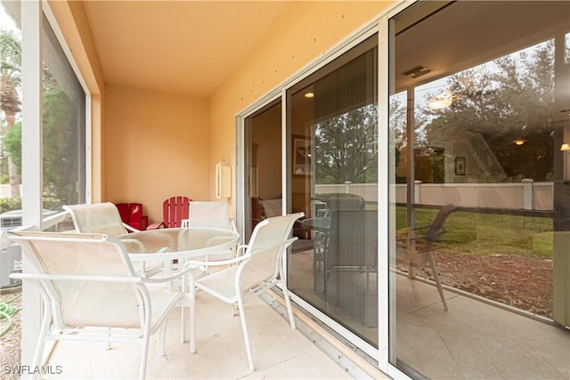 view of sunroom