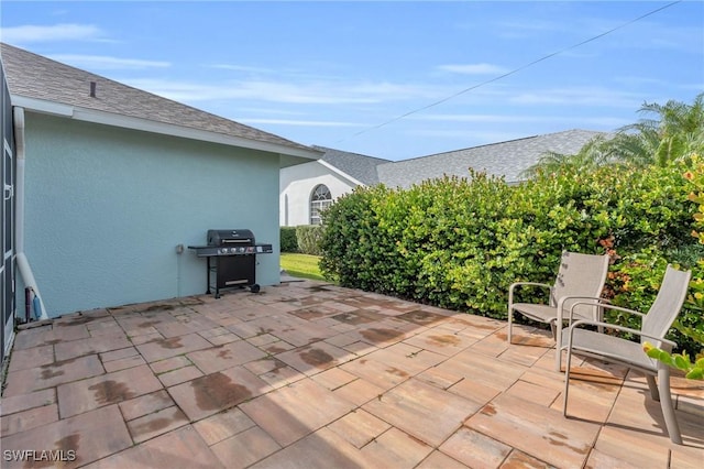 view of patio with grilling area