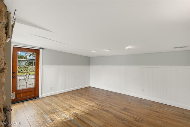 empty room featuring light wood-type flooring