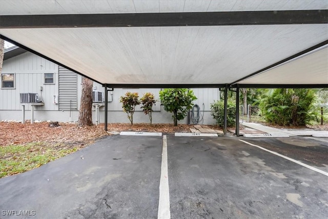 view of parking featuring a carport