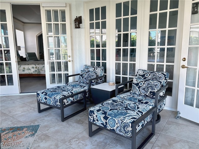 sunroom with french doors