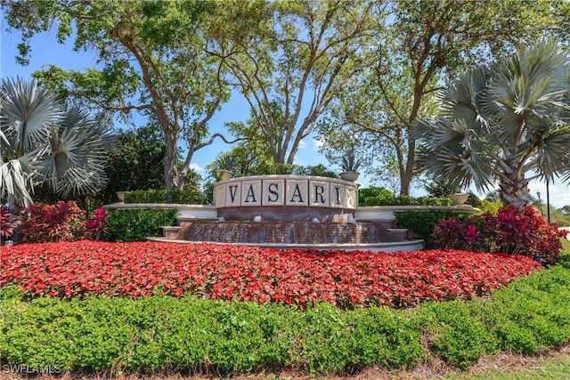 view of community sign