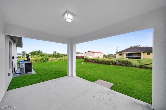 view of patio with central AC