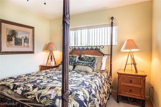 view of carpeted bedroom