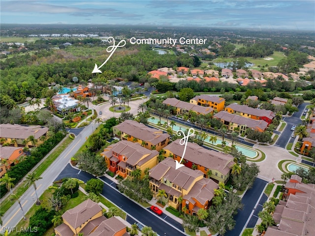 birds eye view of property