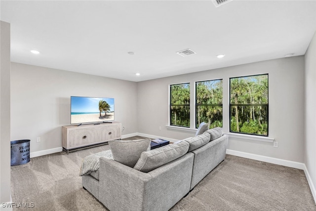 view of carpeted living room